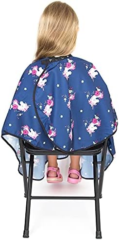 Kids Hair Cutting Cape - Unicorns - Water-Resistant Salon Cape for Kids - Image 5