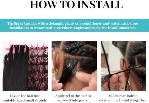 YWIGS Water Wave Human Braiding Hair for Boho Braids NC 50Grams 22inch - Image 5