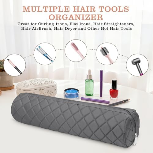 Suafrnut Large Heat Resistant Hot Hair Tools Organizer Bag(17.7" x 3.9") - Image 5