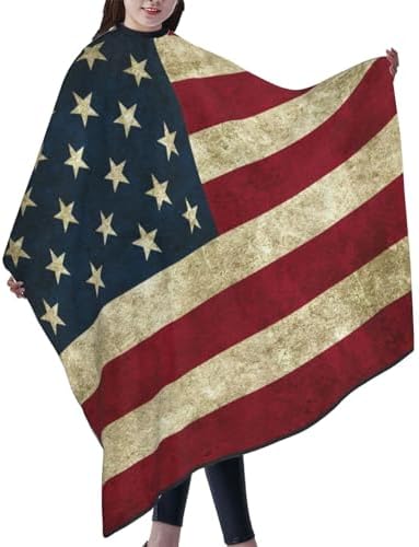 Vintage American Flag Home Hair Cutting Barber Cape - Image 7