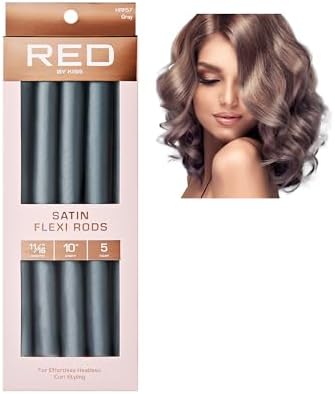 Red by Kiss Satin Flexi Heatless Curling Rods, Damage Free & Frizz Free No Heat Soft Curls, Silky Satin to Prevent Breakage, Comfortable Pin-Free Styling, Gentle Rollers for All Hair Types - Image 4