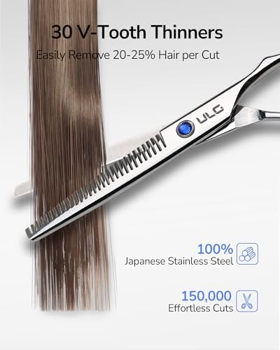 ULG Hair Cutting Scissors Thinning Shears Kit Professional Hairdressing Texturizing Salon Razor Edge Scissor Barber Kit Plus - Image 5