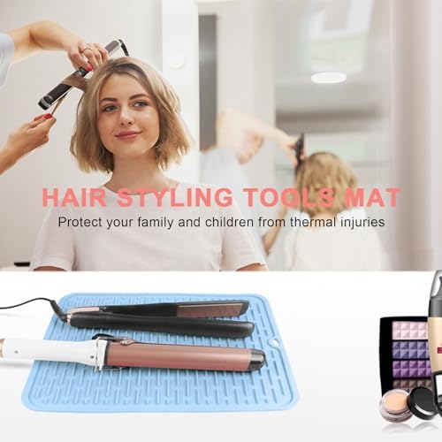 AMIJEAL Oversize Silicone Heat Resistant Mat for Hair Tools(14.2" x 11") - Image 2