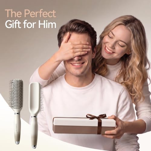 Hair Brush for Men, Detangling& Styling Hairbrush with Dual-Length Bristles - Image 6