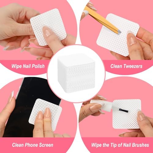 1080PCS Lint Free Nail Wipes with Pump Dispenser - Image 3