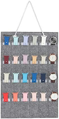 PACMAXI Hanging 24 Watch Band Hanging Storage Organizer(Grey) by PACMAXI