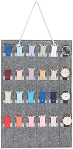 PACMAXI Hanging 24 Watch Band Hanging Storage Organizer(Grey) by PACMAXI