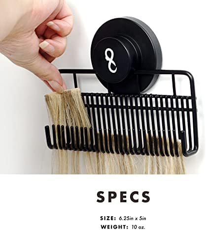 Evercaddy by Everlong, Portable Holding Caddy that Stores Washes Styles and Secures 100% Human Hair Extensions - Works for Clip-ins Halos & Wefts Black - Image 6