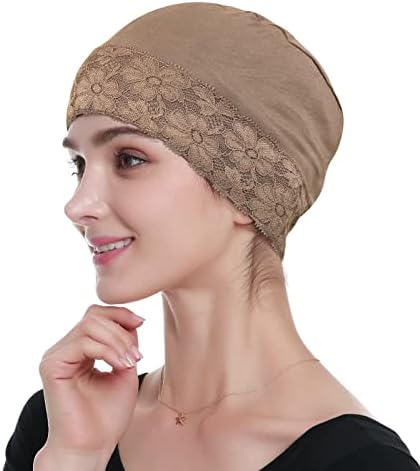 Lace Beanie Sleep Caps Head Coverings for Women Hair Loss - Image 3