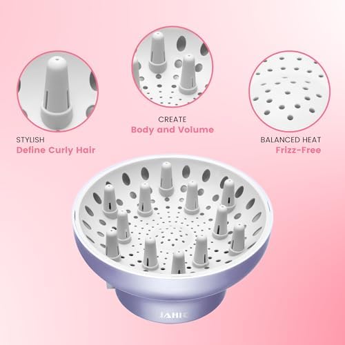 Universal Hair Diffuser “Super Sturdy” 1.7 Inch to 2.6 Inch for Natural Curly and Wavy Hair, Hair Dryer Attachment (Gold) - Image 4