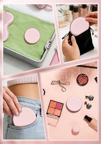 Magnifying Mirror, Rechargeable Compact Makeup Mirror with Light 40X Pink - Image 6