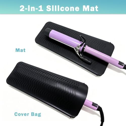 WK IEASON Hair Tool Travel Bag with Heat Resistant Mat Curling Iron Bag - Image 4