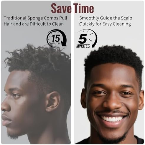Belongtous Premium Twist Hair Sponge Brush for Men & Women, Twist Styler - Durable, Washable Comb Brush for Afro, Curly, Coiled, Short Hair (Black) - Image 4
