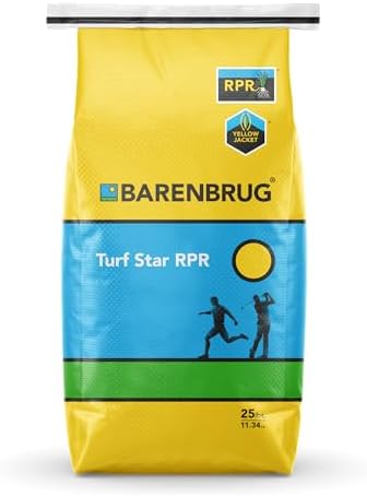 Barenbrug Turf Star Regenerating Perennial Ryegrass Lawn Seed with Yellow Jacket Seed Coating, Fast-Acting Durable Grass Seed Mix for Lawns, 25-lb. Bag by Barenbrug