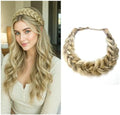 Synthetic Hair Braided Headband Classic Wide Strands Wedding Disorderly Fluffy Braids Wig Band Women Beauty Accessory by TOECWEGR