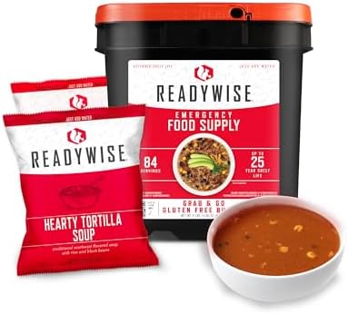 READYWISE Emergency Food Survival Supply 84 Servings, Gluten Free Bucket by ReadyWise