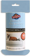 Spotty Jumbo Extra Sticky, Adhesive Lint Roller Refill, Pet Cat & Dog Hair Remover for Clothes and Furniture, 60 Sheet ct by RoyalPetIncorporated