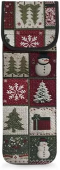 Flashideas Christmas Snowman Plaid Flat Iron Case Heat Resistant Neoprene Curling Iron Cover Bag with Pocket Curling Iron Organizers and Storage for Flat Iron, Straightener, Curling Wand/Curling Iron by Flashideas