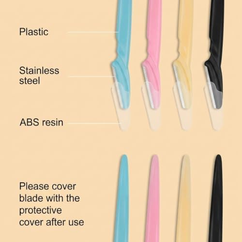 MoHern Dermaplane Razor, 60 Pcs Face Razors for Women and Men Eyebrow Razor - Image 3