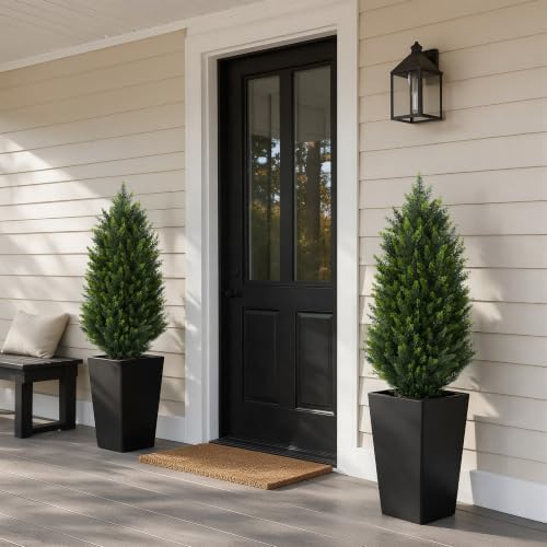 HyeFlora Artificial Cedar Tree 3 ft, Faux Topiary Shrubs Plant for Outdoor - Image 2