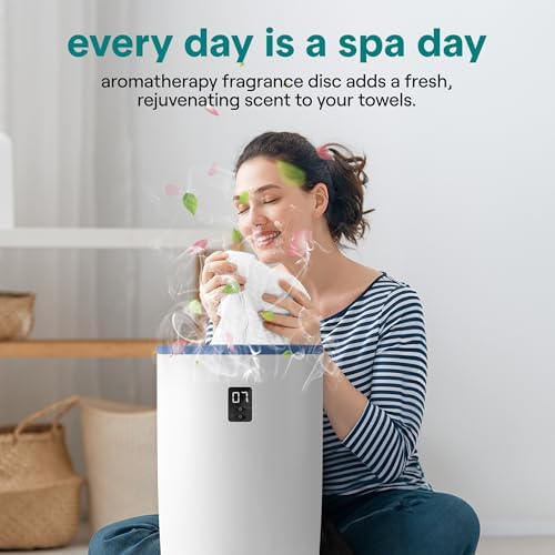 SereneLife Towel Heater for Bathroom & Spa | Portable Large Bucket Style Towel Warmer with Timer | 21L Luxury Electric Heater for Oversized Towels, Robes & Blankets | Auto Shut-Off | Fragrance Discs - Image 3