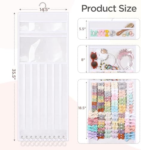 MOFASVIGI Headband Holder Hair Bows Organizer for Girls, Nursery Bow Hanger - Image 2