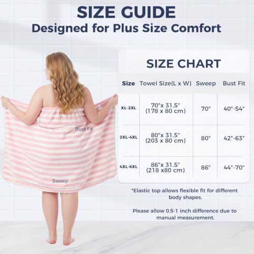 Oversized Bath Towel Wrap for Women with Plus Size Hair Dry Towel Set - Image 3