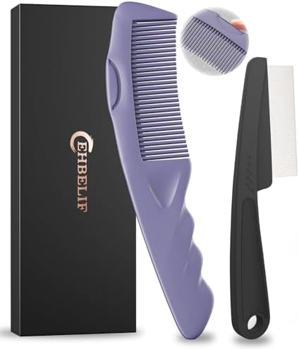 Dandruff Comb Removal 2PC Hollow Fine Tooth Scalp Detox Hair Care Tool by EHBELIF