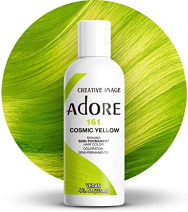 Adore Semi Permanent Hair Color, 161 Cosmic Yellow, 4 Fl Oz by Adore