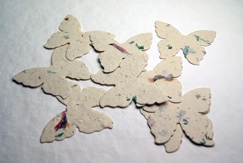 Wildflower Seed Paper Butterfly Shape - Large 3" - Set of 24 (47s Junk Mail) - Image 2