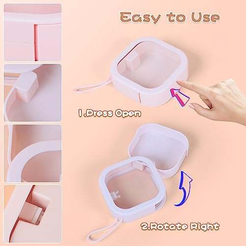 Hair Tie Organizer, Small Portable Hair Accessories Storage Can Be Stackable Or Hung On The Wall, Small Items Holder Hair Tie Organizer for Jewelry Hair Stuff Hair Clip Cotton Swab - Image 3