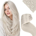 LaaVoo Human Hair Clip In Extensions, for daily use, 12 Inch 5Pcs 80g by LaaVoo