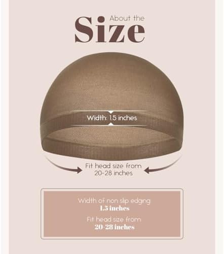 Stocking Wig Cap, Stretchy Nylon Hair Cap for Wig, Brown 24 PCS - Image 6