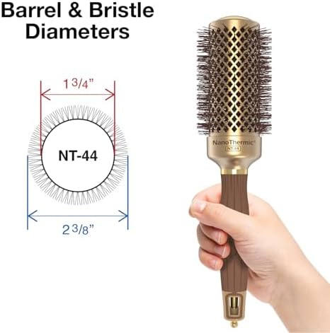 Olivia Garden NanoThermic Ceramic + Ion Round Thermal Hair Brush - Not Electrical - Professional Blowout Brush for Normal to Thick Hair - Image 2