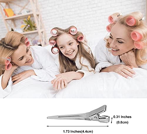 HiJeaton Metal Silver Loc Clips for Hair Retwist Dread Pin Curl Pro Styling - Image 2