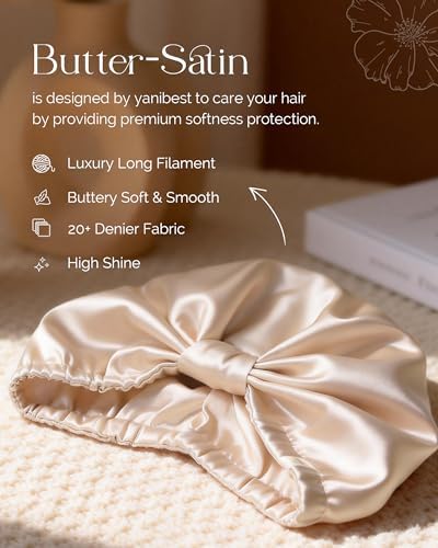 YANIBEST Breathable Soft Breeze Satin Bonnet for Sleeping,Silk Feeling Cap - Image 2