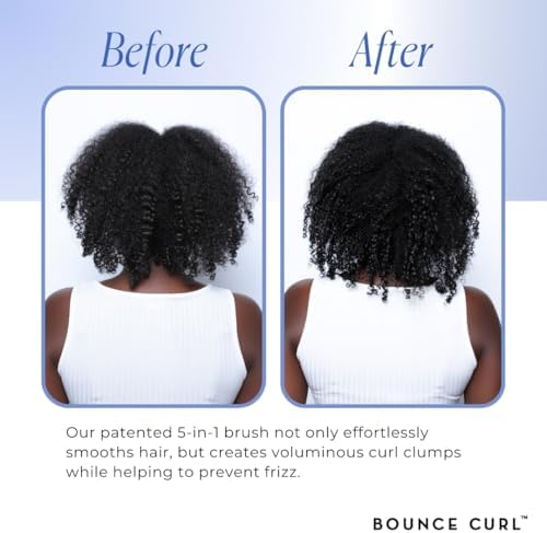 Bounce Curl Volume EdgeLift Brush, 5-In-1 Styling Tool, Defined Curls, Blue - Image 3