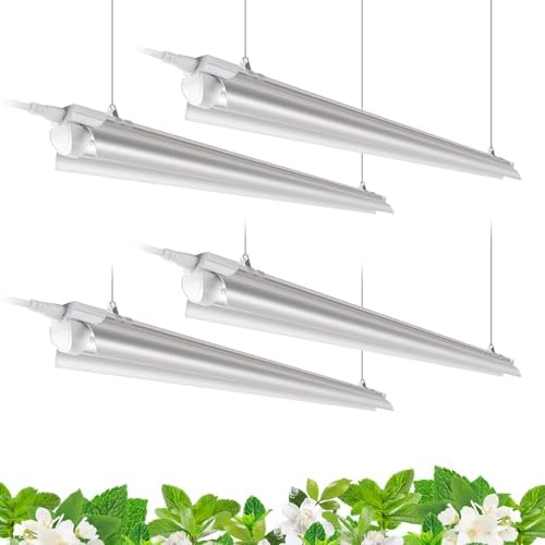 Barrina T8 Grow Light for Indoor Plant, Full Spectrum, 4FT 5000K, 4 Packs by Barrina