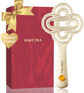 Simetra Detangler Hair Brush for Woman and Men, Original Detangling Brush for Curly Hair/Fine &Thick/Wet & Dry Hair, Flexible Bristles Hairbrush - Natural Crystal Inlay & 14K Gold Plating by SimetraHairBrush