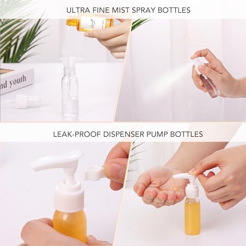 Muslish 21 Pack Travel Bottles for Toiletries, Leak-Proof TSA Compliant Silicone Travel Size Containers for Shampoo and Conditioner, BPA Free with Toiletry Bag (Green) - Image 6