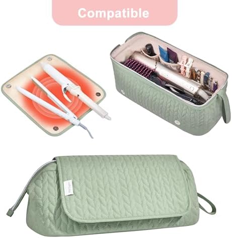 KarSyon Hair Tools Travel Bag with Hot Tool Mat 2 in 1 Organizer Bags - Image 3