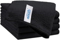 HOMEXCEL Black Cleaning Rags 5 Pack, Highly Absorbent Microfiber Cleaning Cloth for Kitchen, Lint Free, Scratch-Free, Reusable Microfiber Towels for House, Window and Glass, Cars, 11.5 X11.5 inch by HOMEXCEL