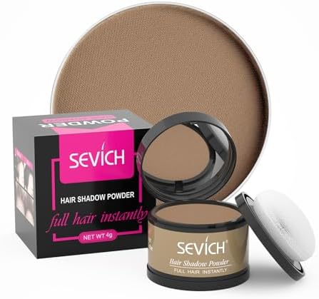 SEVICH Hairline Shadow Powder - Quick Cover for Grey Roots, Eyebrows & Beards, Touch Up Thinning Hair, Windproof & Sweatproof, Light Coffee by SEVICH