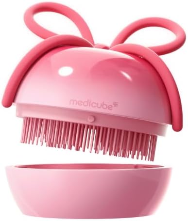 medicube Ribbon Cherry Hair Brush, Detangler for Glass Hair, Pink by medicube