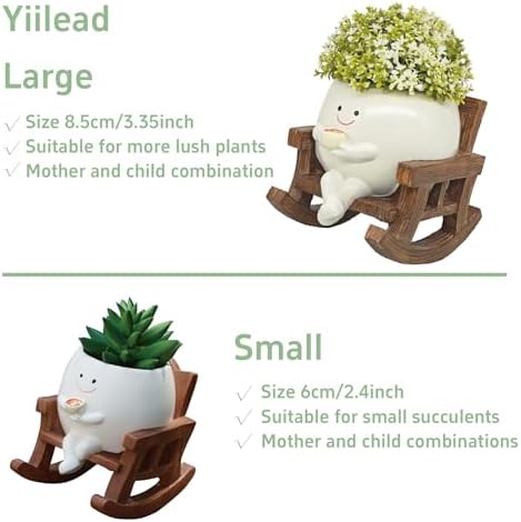 Smiley Face Planter Pot, Cute Coffee Plant Pots for Indoor Outdoor - Image 4