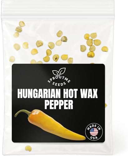 SproutMe Hungarian Hot Wax Pepper 50+ Seeds for Planting, Non-GMO Heirloom by SproutMeSeeds