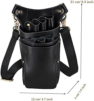 Scissors Bag, Leather Barber Hairdressing Scissor Shears Holster - Image 4