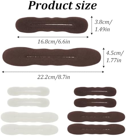 8 Pcs Hair Bun Maker Sponge Hair Buns Shaper Magic Snap Roll Sponge Curler Clips Foam Sponges Buns Hairs Styling Accessories Easy Bun Twister for Ballet French Twist Curly - Image 2