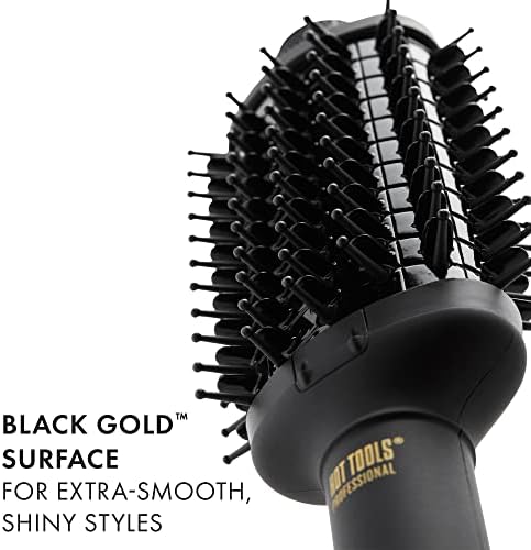 Hot Tools Pro Artist Heated Hair Styling Oval Brush, Black/Gold - Image 2