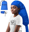 TEPENAR Hair Dryer Bonnet Attachment: Upgraded Extra Large Hooded Dryer Adjustable Hair Dryer Caps - Easy to Use for Natural Curly Textured Hair Care Styling Fast Drying - Blue by HOME